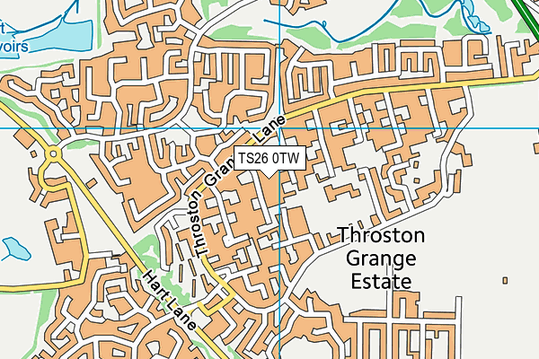 TS26 0TW map - OS VectorMap District (Ordnance Survey)