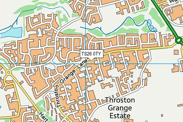 TS26 0TY map - OS VectorMap District (Ordnance Survey)