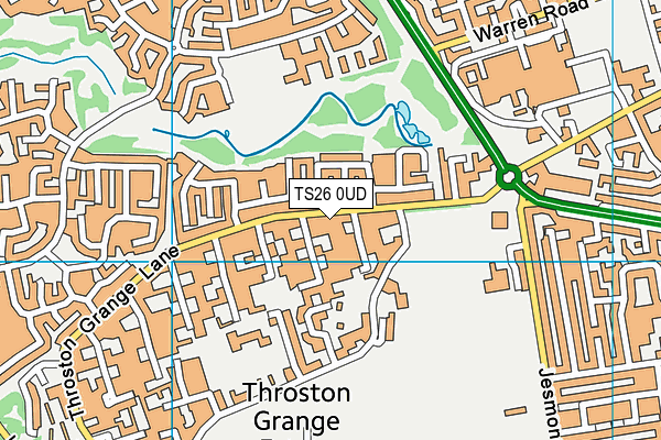 TS26 0UD map - OS VectorMap District (Ordnance Survey)