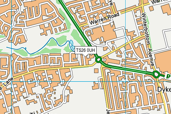 TS26 0UH map - OS VectorMap District (Ordnance Survey)