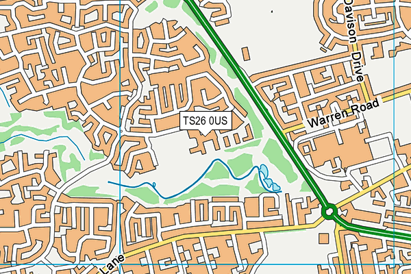 TS26 0US map - OS VectorMap District (Ordnance Survey)