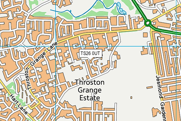 TS26 0UT map - OS VectorMap District (Ordnance Survey)