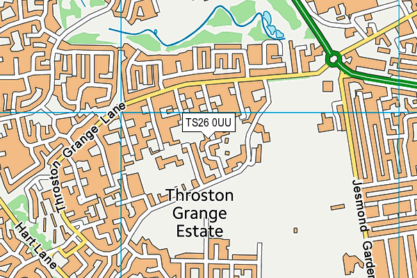 TS26 0UU map - OS VectorMap District (Ordnance Survey)
