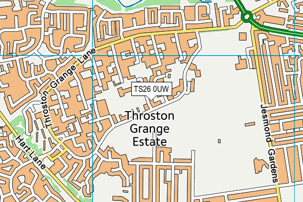 TS26 0UW map - OS VectorMap District (Ordnance Survey)