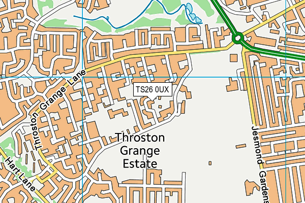 TS26 0UX map - OS VectorMap District (Ordnance Survey)