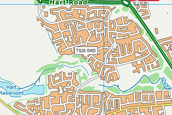 TS26 0WD map - OS VectorMap District (Ordnance Survey)