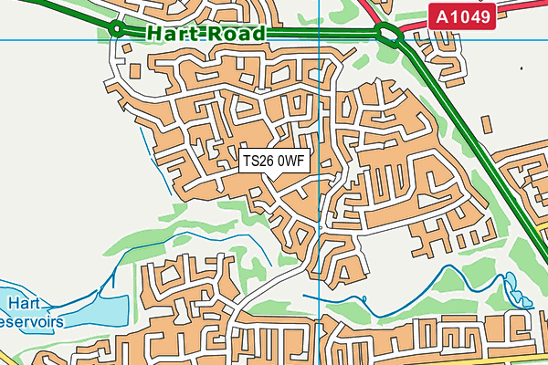 TS26 0WF map - OS VectorMap District (Ordnance Survey)