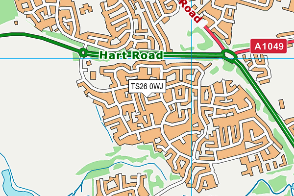 TS26 0WJ map - OS VectorMap District (Ordnance Survey)