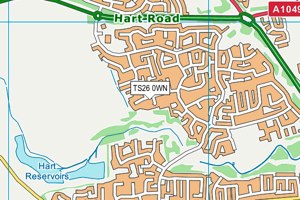 TS26 0WN map - OS VectorMap District (Ordnance Survey)
