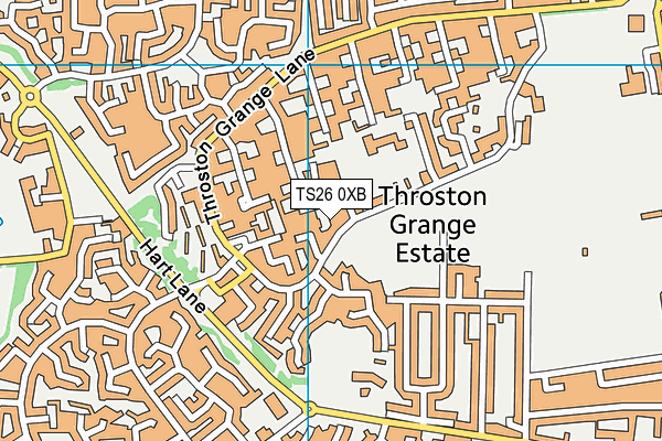 TS26 0XB map - OS VectorMap District (Ordnance Survey)