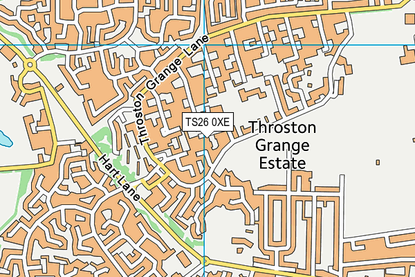 TS26 0XE map - OS VectorMap District (Ordnance Survey)