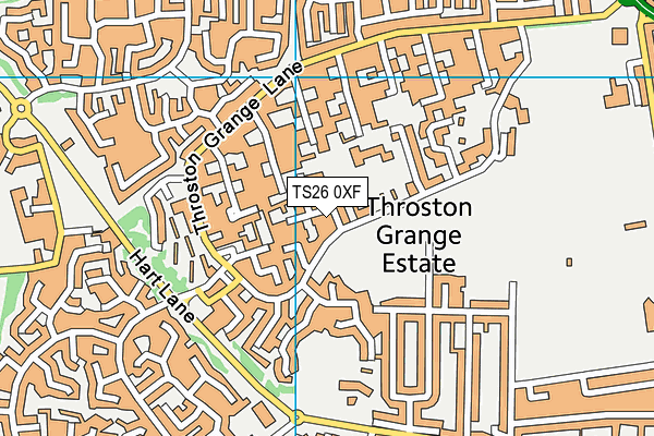 TS26 0XF map - OS VectorMap District (Ordnance Survey)