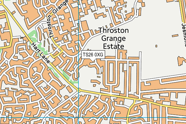 TS26 0XG map - OS VectorMap District (Ordnance Survey)