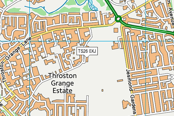 TS26 0XJ map - OS VectorMap District (Ordnance Survey)