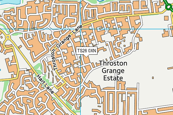 TS26 0XN map - OS VectorMap District (Ordnance Survey)