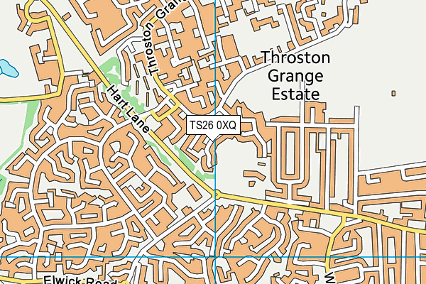 TS26 0XQ map - OS VectorMap District (Ordnance Survey)