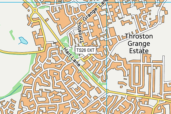 TS26 0XT map - OS VectorMap District (Ordnance Survey)