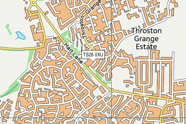 TS26 0XU map - OS VectorMap District (Ordnance Survey)