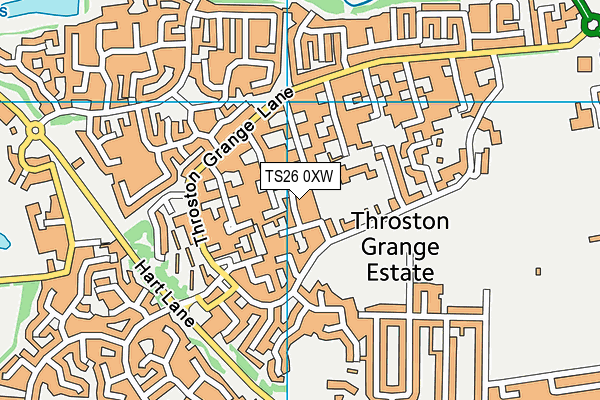 TS26 0XW map - OS VectorMap District (Ordnance Survey)