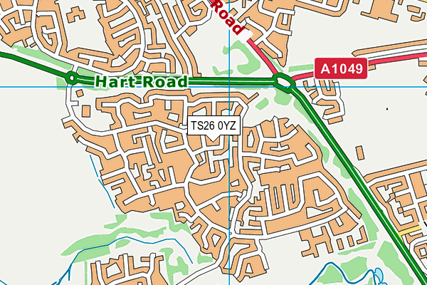 TS26 0YZ map - OS VectorMap District (Ordnance Survey)