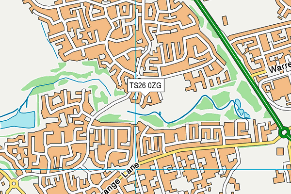 TS26 0ZG map - OS VectorMap District (Ordnance Survey)