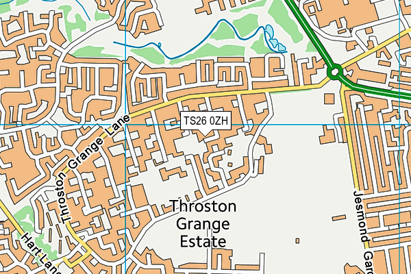 TS26 0ZH map - OS VectorMap District (Ordnance Survey)