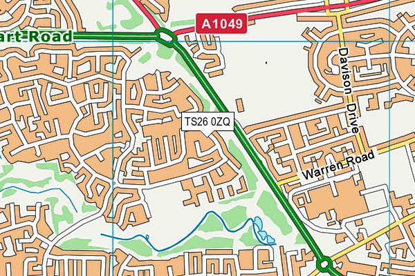 TS26 0ZQ map - OS VectorMap District (Ordnance Survey)