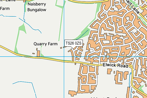 TS26 0ZS map - OS VectorMap District (Ordnance Survey)