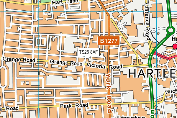 TS26 8AF map - OS VectorMap District (Ordnance Survey)