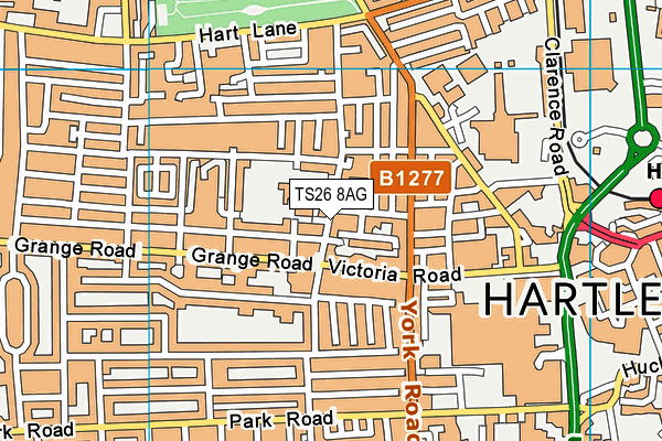 TS26 8AG map - OS VectorMap District (Ordnance Survey)