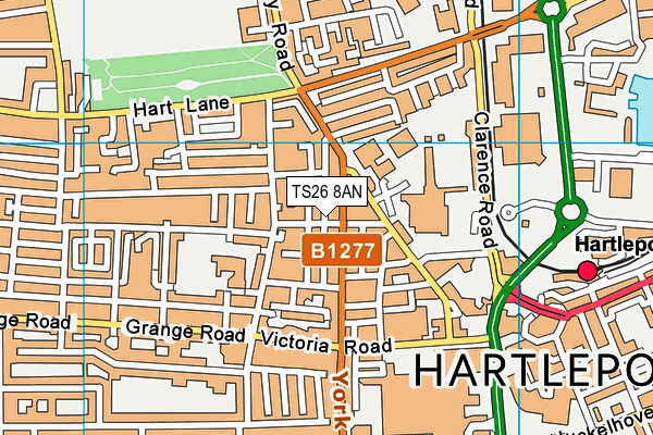 TS26 8AN map - OS VectorMap District (Ordnance Survey)