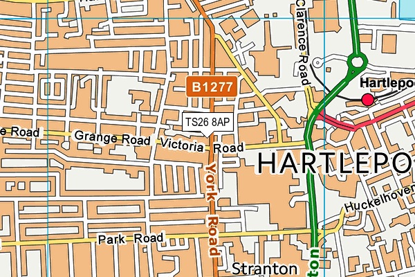 TS26 8AP map - OS VectorMap District (Ordnance Survey)