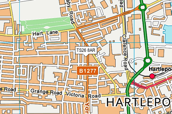 TS26 8AR map - OS VectorMap District (Ordnance Survey)