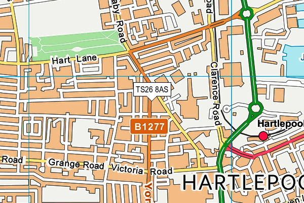 TS26 8AS map - OS VectorMap District (Ordnance Survey)