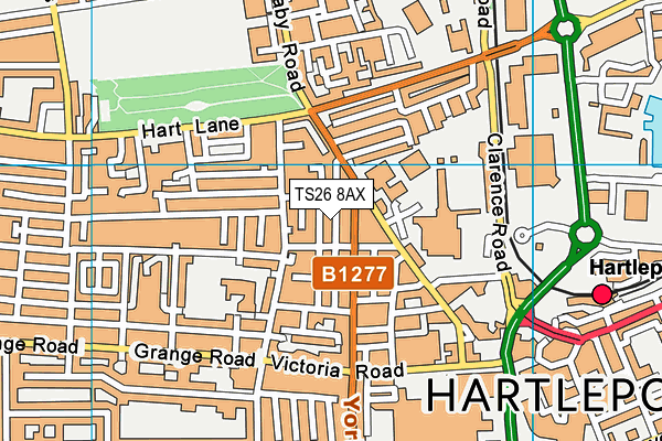 TS26 8AX map - OS VectorMap District (Ordnance Survey)