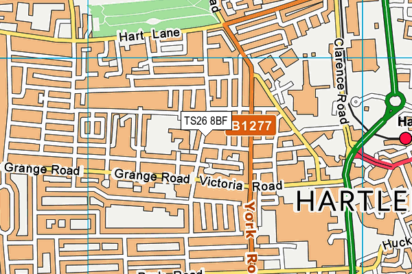 TS26 8BF map - OS VectorMap District (Ordnance Survey)