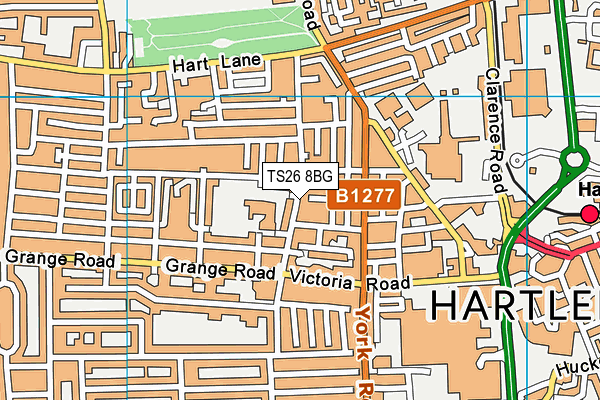 TS26 8BG map - OS VectorMap District (Ordnance Survey)
