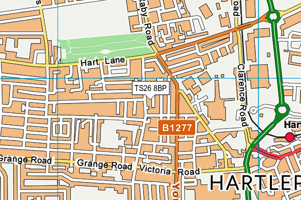 TS26 8BP map - OS VectorMap District (Ordnance Survey)