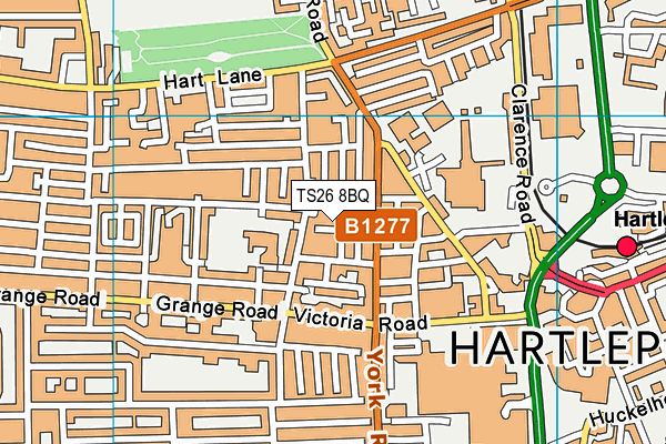 TS26 8BQ map - OS VectorMap District (Ordnance Survey)