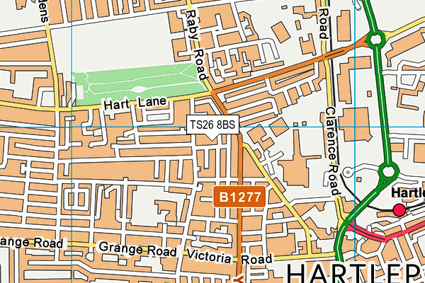 TS26 8BS map - OS VectorMap District (Ordnance Survey)