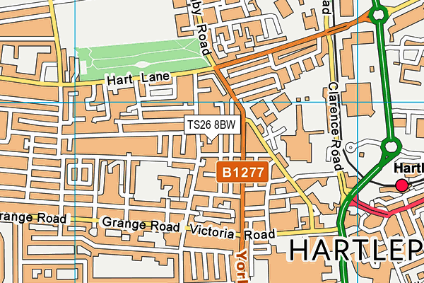 TS26 8BW map - OS VectorMap District (Ordnance Survey)