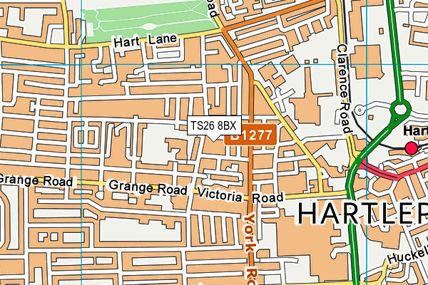 TS26 8BX map - OS VectorMap District (Ordnance Survey)