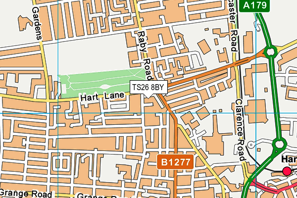 TS26 8BY map - OS VectorMap District (Ordnance Survey)