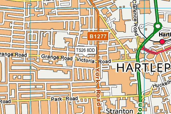 TS26 8DD map - OS VectorMap District (Ordnance Survey)
