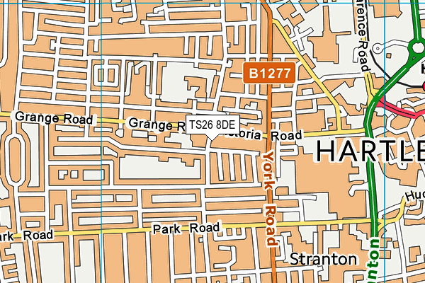 TS26 8DE map - OS VectorMap District (Ordnance Survey)