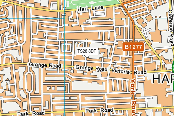 TS26 8DT map - OS VectorMap District (Ordnance Survey)