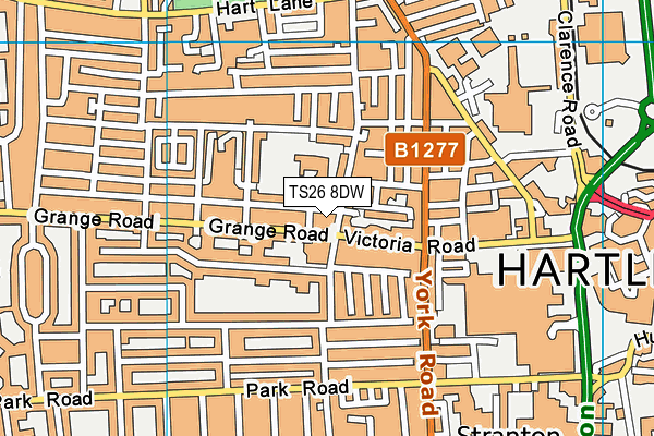 TS26 8DW map - OS VectorMap District (Ordnance Survey)