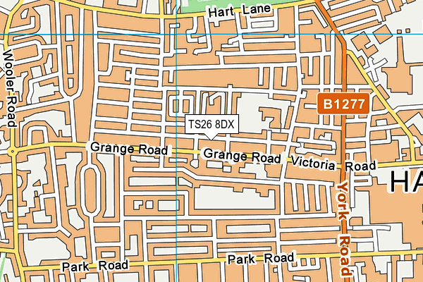 TS26 8DX map - OS VectorMap District (Ordnance Survey)