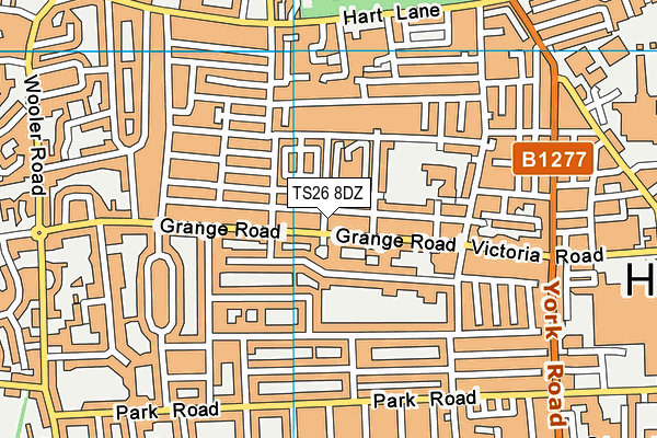 TS26 8DZ map - OS VectorMap District (Ordnance Survey)