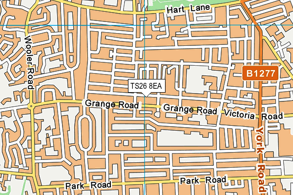 TS26 8EA map - OS VectorMap District (Ordnance Survey)